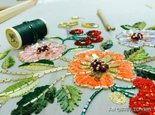 刺绣作品 30款精美绝伦的钻石亮片贴花刺绣图案设计