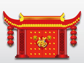 中国风大红门图片设计素材 高清psd模板下载 126.37mb 其他新年用品大全