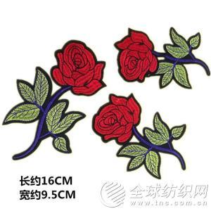 花朵布贴补丁贴衣服裤子牛仔羽绒旗袍T恤装饰补洞贴花刺绣玫瑰花厂家批发直销/供应价格